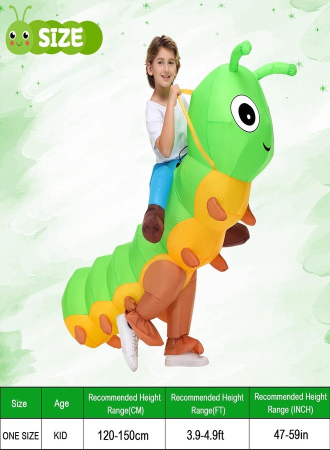 Acekar Inflatable Costume for kids,Inflatable Caterpillar Riding Costume,Halloween Blow up Costume for Girls Boys Cosplay Parties - Image 2